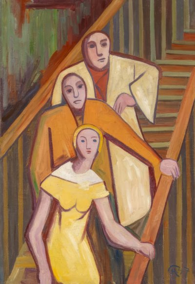 階段の上で 作： 