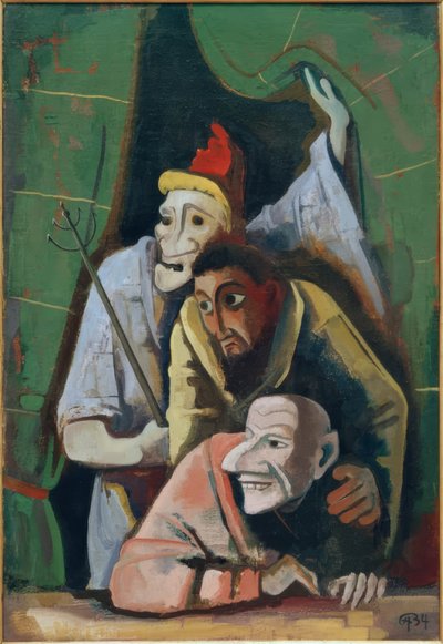 邪悪な仮面 作： Karl Hofer