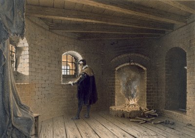 グスタフ 1 世の息子であるジョン公爵の刑務所、グリプスホルム、エリックの証言録取、パブ。 c1853-64。 作： Karl Johann Billmark