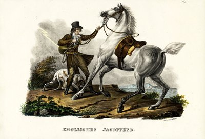 イギリスのハンターホース、1824年 作： Karl Joseph Brodtmann