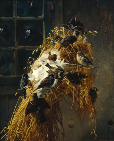 鳥とクリスマスの束 作： Karl K. Uchermann
