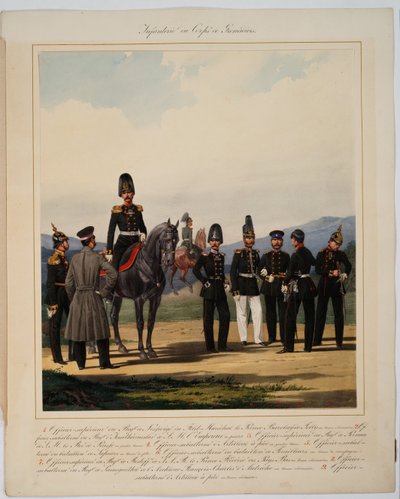 1867年のロシア帝国グレナディア軍団の歩兵 作： Karl Karlovich Piratsky