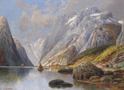 フィヨルドの風景 作： Karl Kaufmann