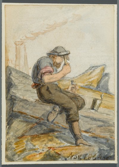 ストーンワーカー、1864年（ブラックメディアアンダードローでトイレ） 作： Karl L.H. Mueller