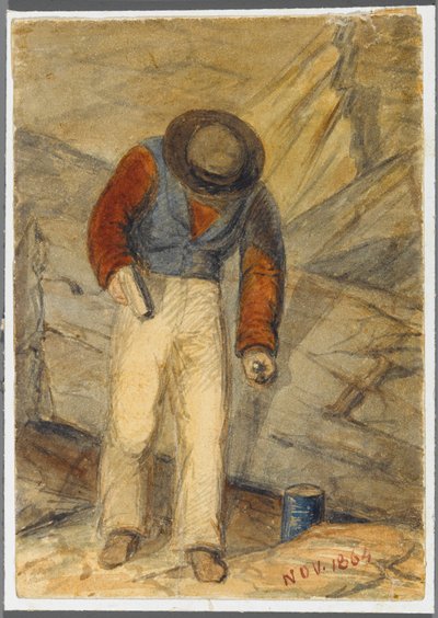 ストーンワーカー、1864年（ブラックメディアアンダードローでトイレ） 作： Karl L.H. Mueller