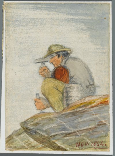 ストーンワーカー、1864年（ブラックメディアアンダードローでトイレ） 作： Karl L.H. Mueller
