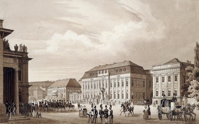 ウンター・デン・リンデン、ベルリン、1840年頃（水彩） 作： Karl Loeillot de Mars