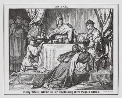 息子の釈放を嘆願するナッソー国王アドルフの未亡人 作： Karl Ludwig Adolf Ehrhardt