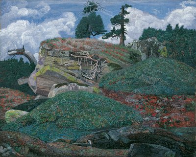 岩のある風景 作： Karl Mediz