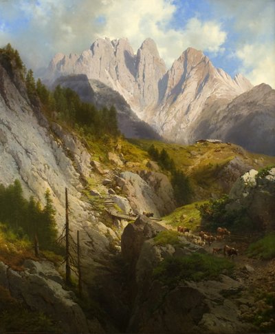 チロルの山の風景 作： Karl Millner