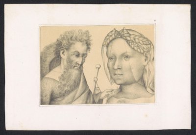 Jakobus de Meerdere en vrouw 15世紀のオランダの巨匠によるデザインと研究。 世紀。 ベルリンの王立図書館に保管されている原本に基づく（シリーズタイトル） 作： Karl Palzow