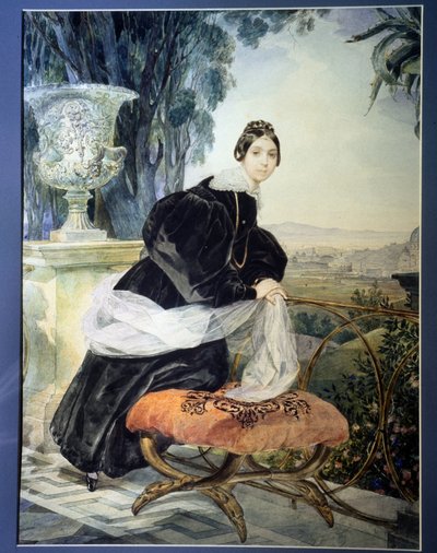 「ロシア大公エリザベート・サルティコワの肖像 (1802-1863)」 カール・パブロヴィッチ・ブリウロフ (ブリウロフ) (1799-1852) による絵画 (1833-1835) 国立ロシア美術館、サンクトペテルブルク 作： Karl Pavlovich Bryullov