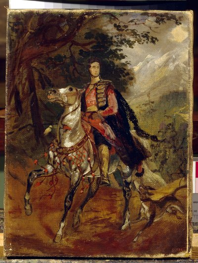 アナトール・ニコライエヴィチ・デミドフ伯爵（デミドフ）、サン・ドナートの第一王子（1812-1870）の肖像画。 Karl Pavlovich Briullov (Bryullov) (1799-1852) による絵画、キャンバスに油彩、1831 年頃。 ロシア美術 作： Karl Pavlovich Bryullov