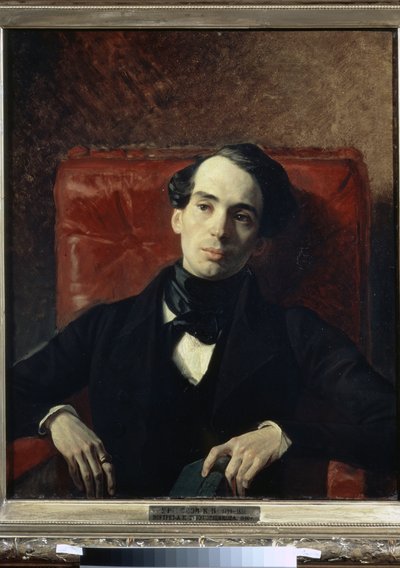 ""Portrait du militaire et poote Alexander Nikolaevich Strugovshchikov (1808-1878)"" Peinture de Karl Pavlovich Brioullov (Briullov) (1799-1852) State Tretyakov Gallery, Moscou 作： Karl Pavlovich Bryullov