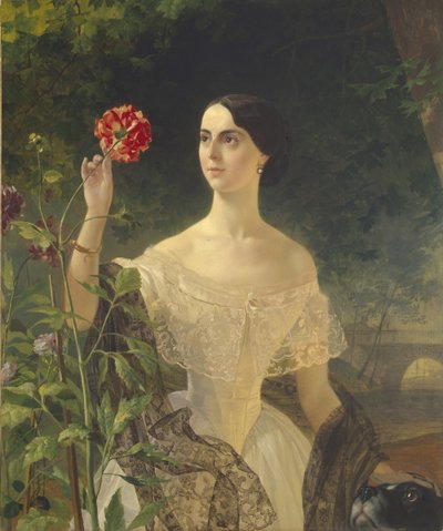 ソフィアボブリンスカヤ伯爵夫人の肖像、サモイロワ1797-1866、1849年 作： Karl Pavlovich Bryullov
