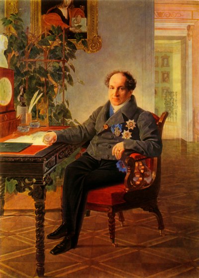 政治家アレクサンドル・ニコラエヴィッチ・ゴリツィンの肖像 作： Karl Pavlovich Bryullov