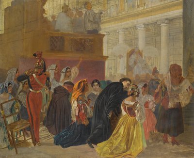 教皇ピオ9世のローマへの帰還、1849年 作： Karl Pavlovich Bryullov