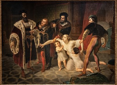 イネス・ディ・カストロの犠牲 (イネス・ディ・カストロの死) (キャンバスに油彩) 作： Karl Pavlovich Bryullov