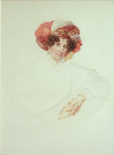 ターバンの女性。伯爵夫人マリアグリゴリエフナラズモフスカヤ1772-1865の肖像、ヴィヤツェムスカヤ、1827-1830年 作： Karl Pavlovich Bryullov