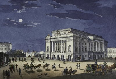 サンクトペテルブルクのアレクサンドリンスキー劇場、19世紀の前半。 作： Karl Petrovich Beggrov