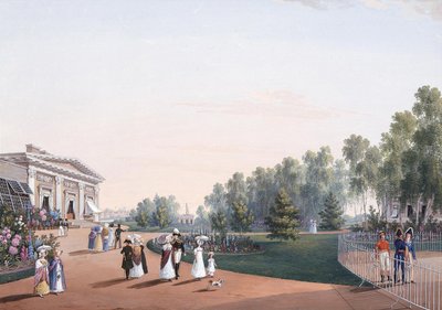 エラギン宮殿近くの公園の眺め、1823年 作： Karl Petrovich Beggrov