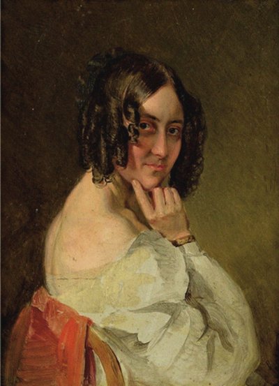 男爵夫人テレーゼ・フォン・ドロスディク、旧姓マルファッティ 1792-1851。 作： Karl Saar