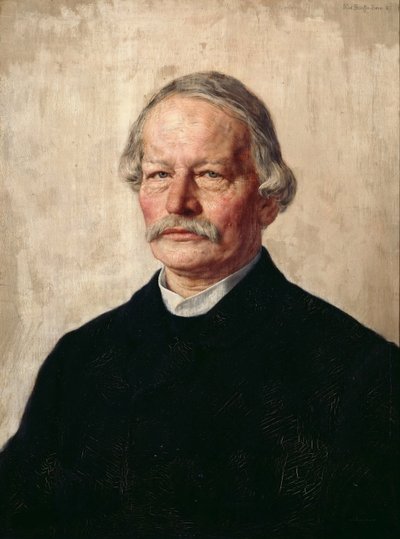 グスタフフレイタグ1816-1895、1886-1887の肖像。 作： Karl Stauffer Bern