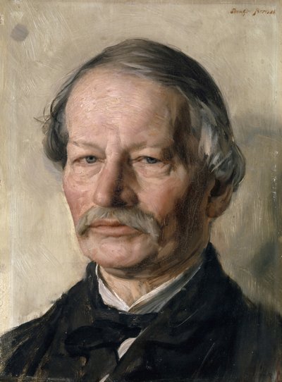 グスタフ・フライタークの肖像 1816-1895, 1886. 作： Karl Stauffer Bern