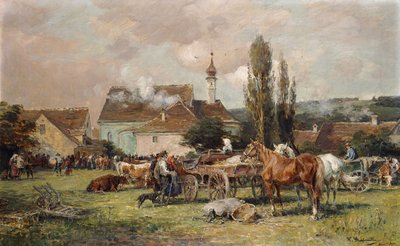 村の市場 作： Karl Stuhlmuller