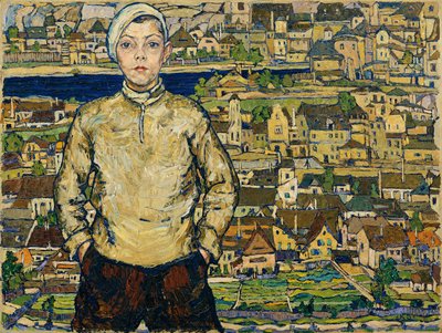 風景の中の少年 作： Karl Suschnik