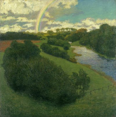 Paisagem com um arco-íris em Alster 作： Karl Wilhelm Arthur Illies