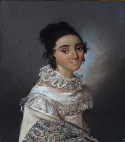 エカテリーナエマヌイロフナアバメリクラザレバの肖像1806-1880年、バードベイ、1820年 作： Karl Wilhelm Bardou
