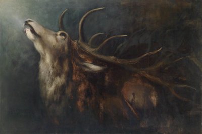 瀕死の雄鹿 作： Karl Wilhelm Diefenbach