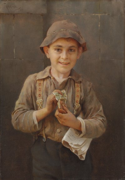 ニュースボーイ、1899 作： Karl Witkowski