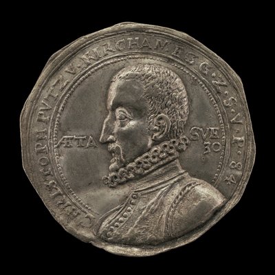 クリストフ・プッツ・フォン・キルチャメグ、1590年、1584年のプラハの造幣局長。 作： Karl von Bieberstein