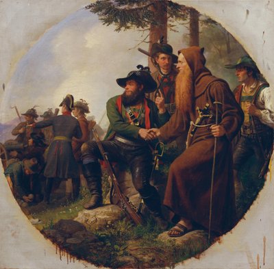 1809年、イゼル山での戦い 作： Karl von Blaas