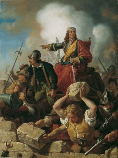 トルコ人に対するウィーンの防御、1683年、1865年頃。 作： Karl von Blaas