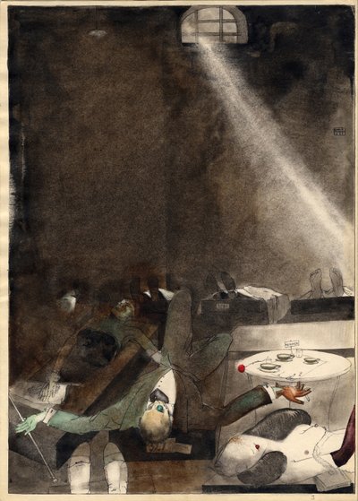 死体安置所の五時茶、1935 作： Karlis Padegs