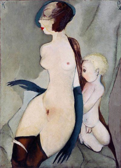 ""Madone de la rue Marijas a Riga, Lettonie"" (Madonna of Marijas Street) Peinture de Karlis Padegs (1911-1940) - 1932 - Oil on canvas Dim 94x68 cm ラトビア共和国ラトビア国立美術館、リガ 作： Karlis Padegs