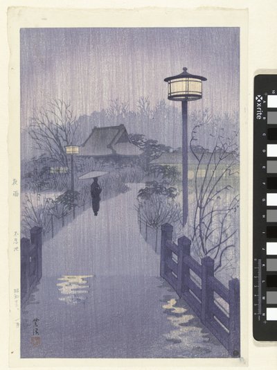 不忍池の夕雨 やう不忍池 作： Kasamatsu Shirô