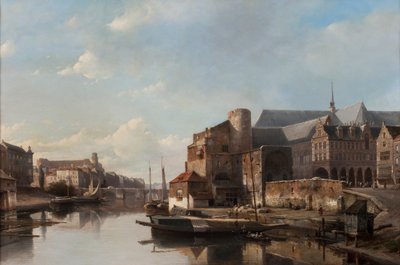 川沿いのオランダの町のカプリッチョビュー 作： Kaspar Karsen