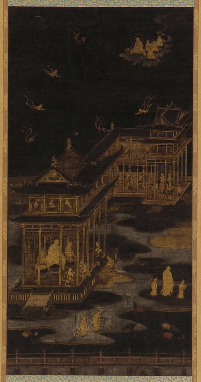 阿弥陀如来の極楽浄土 平安時代（794～1185年）。 作： Kasuga Kaishi