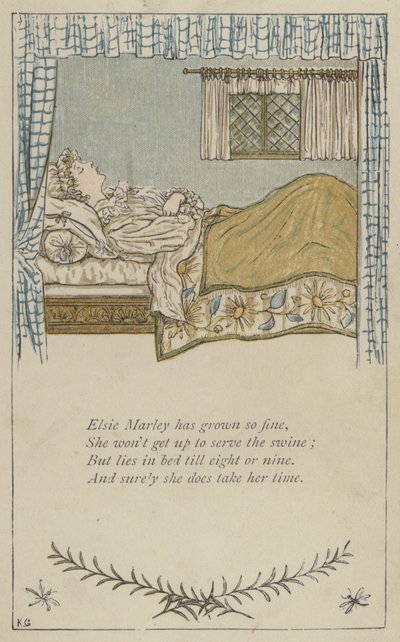 エルシー・マーリーはこんなに立派になりました（カラーリトグラフ 作： Kate (after) Greenaway