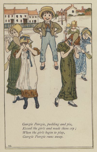 Georgie Peorgie, pudding and pie（カラーリトグラフ 作： Kate (after) Greenaway