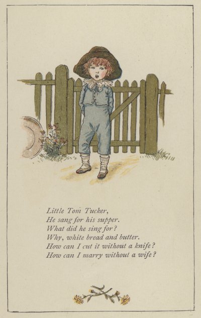 リトル・トム・タッカー（カラーリトグラフ 作： Kate (after) Greenaway