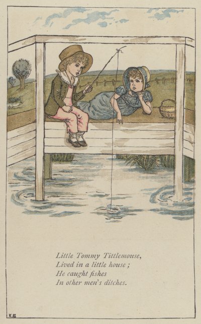 Little Tommy Tittlemouse（カラーリトグラフ 作： Kate (after) Greenaway