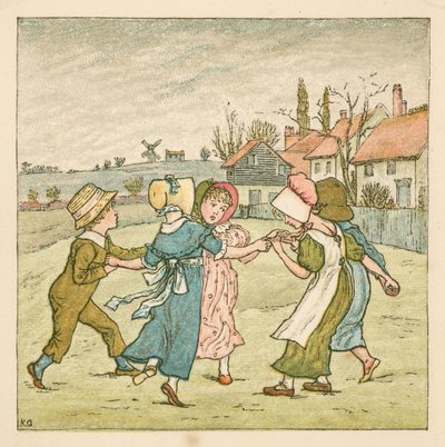 Ring A Ring ORoses（カラーリトグラフ 作： Kate (after) Greenaway