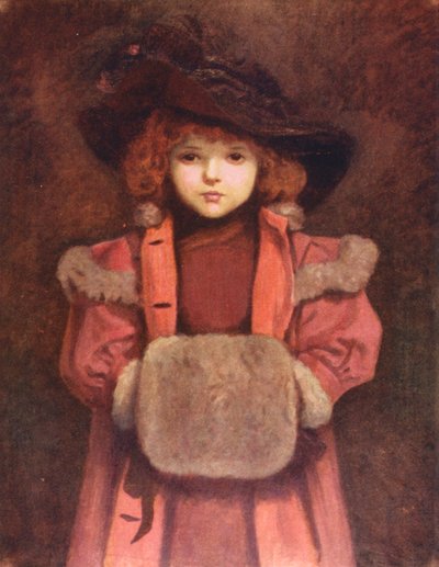 マフ、未完成（カラーリトグラフ） 作： Kate (after) Greenaway