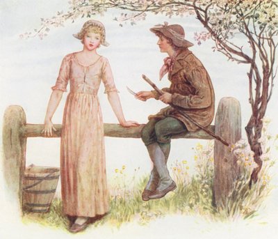 トゥー・アット・ア・スタイル（カラーリトグラフ） 作： Kate (after) Greenaway