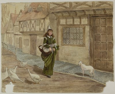 卵とガチョウの女の子 作： Kate Greenaway